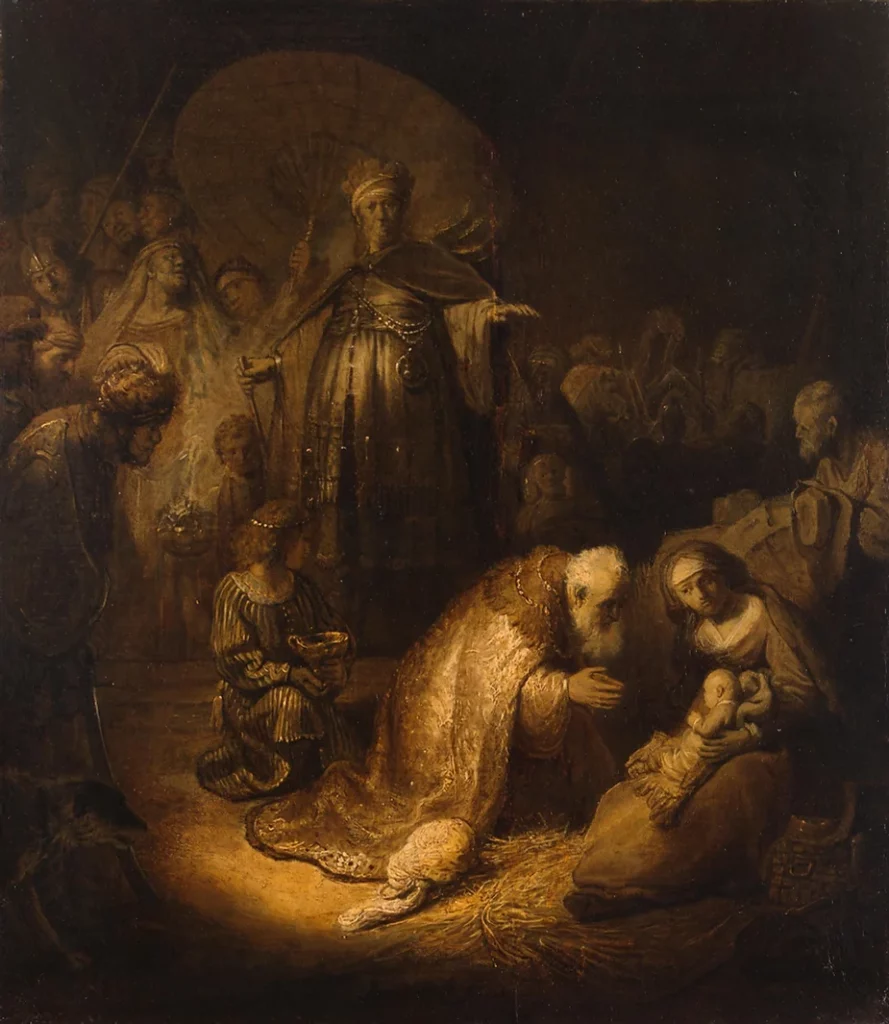 Rembrandt, L'Adoration des mages, 1628, peinture sur toile